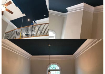 Carrie's Creations Interior Painters | Charlotte, NC | before and after ceiling walls accent color