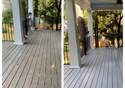 Carrie's Creations Interior Painters | Charlotte, NC | painted porch before and after