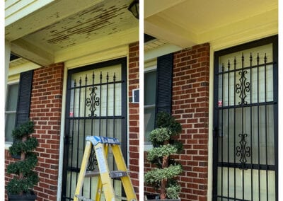 Carrie's Creations Interior Painters | Charlotte, NC | Painted Porch Ceiling before and after