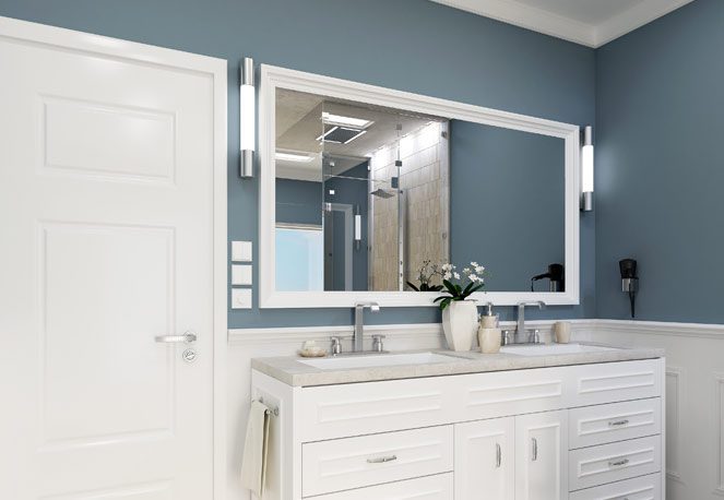 Carrie's Creations Interior Painters | Charlotte, NC | Blue Bathroom