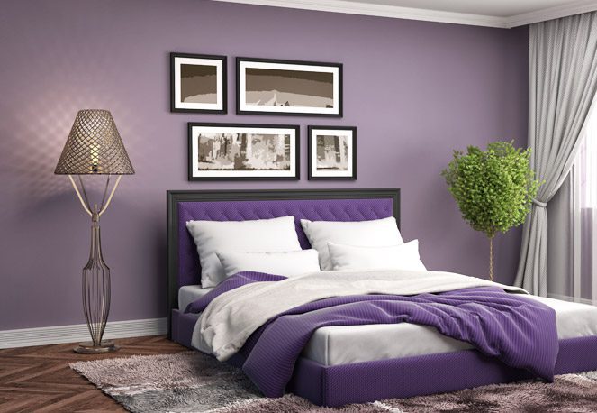 Carrie's Creations Interior Painters | Charlotte, NC | Painted Purple Bedroom