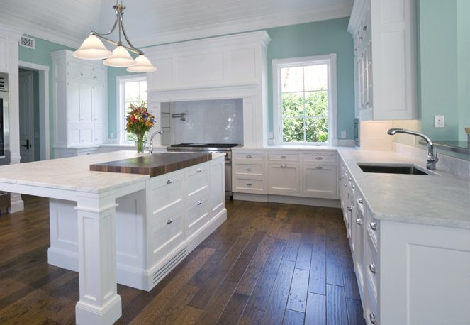 Carrie's Creations Interior Painters | Charlotte, NC | Painted Blue Green Kitchen
